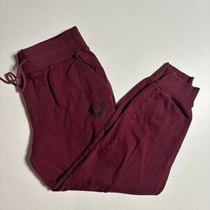 True Religion Burgundy Jogger Sweatpants - Medium